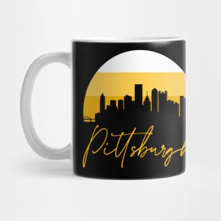 Pittsburgh Skyline Football Colors Mug